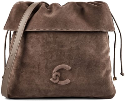 Coccinelle Lidia Suede Bim - Schoudertas 34 cm (warm taupe)