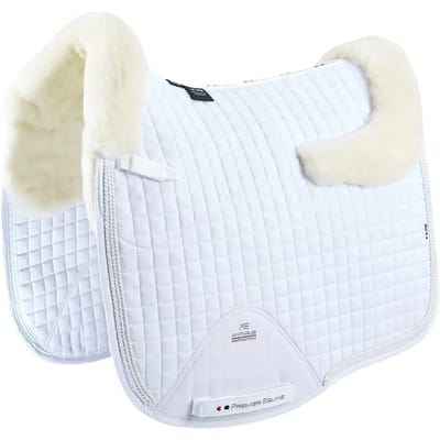 Dressuurmat met geïntegreerd synthetisch schapenvachtkussen Premier Equine Pony