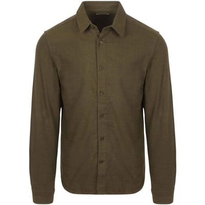 Knowledge Cotton Apparel Shirt Flannel Forrest Night - Maat M - Heren - Overhemden Casual