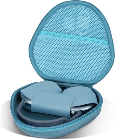 Duurzame Hard Case voor Apple AirPods Max - Beschermhoes voor Draadloze Over-Ear Hoofdtelefoon in Hemelsblauw, Schokbestendig en Lichtgewicht