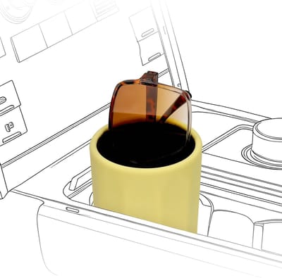 Grote Gele Zachte Siliconen Zonnebrilhouder voor Auto, Organizer met Pluche Voering, Gemakkelijke Toegang en Krassenbescherming voor Zonnebrillen