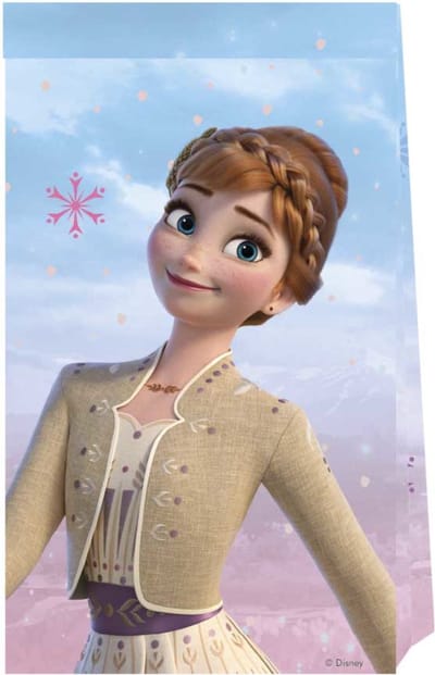 Vegaoo - 4 Elsa Frozen papieren zakken 22 x 13 cm