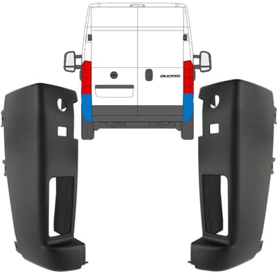 Achterbumper hoek voor Fiat Ducato 2006-2018 / Links + Rechts / Set
