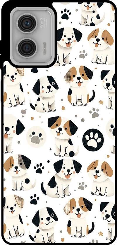 Smartphonica Telefoonhoesje Geschikt voor Motorola Moto G73 met honden opdruk - TPU backcover case dog design geschikt voor Motorola Moto G73
