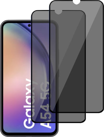 2x Privé Screenprotector geschikt voor Samsung A54 – Privacy Screen Protector Tempered Glass