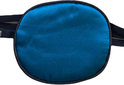 Eyezoo® - XL Zijde Ooglapje Medisch Gebruik – Blauw Zijde – Eyepatch - Afdekking Oog – voor Lui Oog of na Operatie - Ogen Laseren