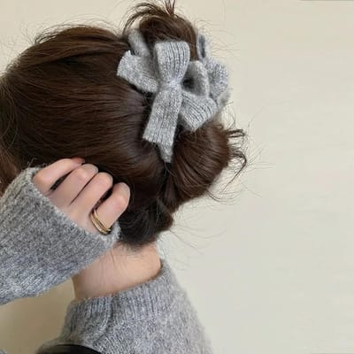 Herfst/Winter Pluche Strikje Wollen Haarclip Accessoires Dames Haaraccessoires