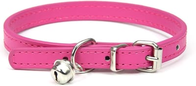 Kattenhalsband van Leer met Elastische Band en Bel - Comfortabele en Veilige Halsband voor Katten