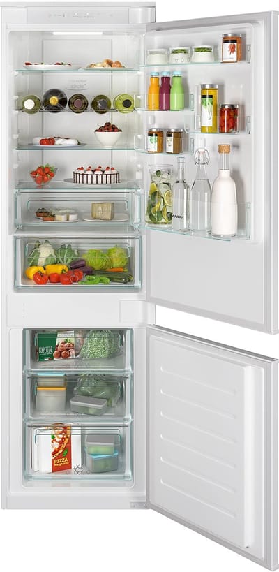 Candy CBT5518EW Inbouw-koel-vriescombinatie, sleepdeurtechniek, tweedeurs, Total No Frost, 248 liter, vriesgedeelte onderaan