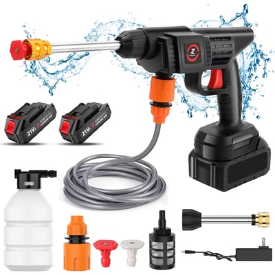 Other 21V Draadloze Hogedruk Waterpistool 50BAR Draadloze Schuimgenerator 50BAR Autowaspistool voor Auto, Huis, Tuin, Gereedschap With 1 battery