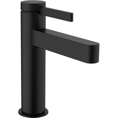 hansgrohe Finoris - Wastafelmengkraan - Ééngreeps bediening - Met afvoerplug - 110mm - Mat Zwart