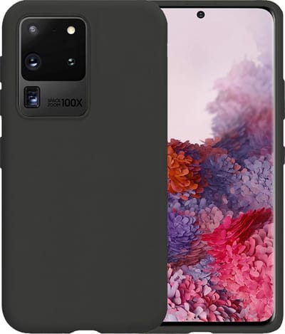 Hoesje - Geschikt voor Samsung Galaxy S20 Ultra - Sterk & Shockproof - Hoes Cover - Siliconen Case - Telefoonhoesjes - Zwart