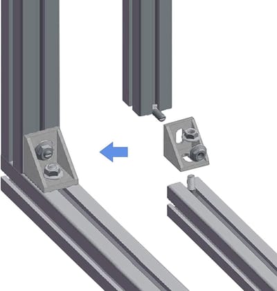 Bevestigingshoeken - Profiel hoekverbinding - Aluminium profiel monteren - Robuust aluminium materiaal - 20 stuks 20x20 - Zilverwit