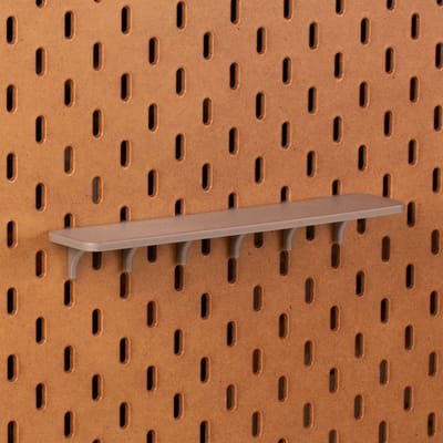 Standaard plankje vlak voor Ikea Skadis Pegboard 24x5 cm - Zilver - Display