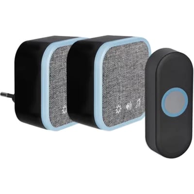 Exin Gong Set - Batterij/plug-in - Beldrukker - Zwart