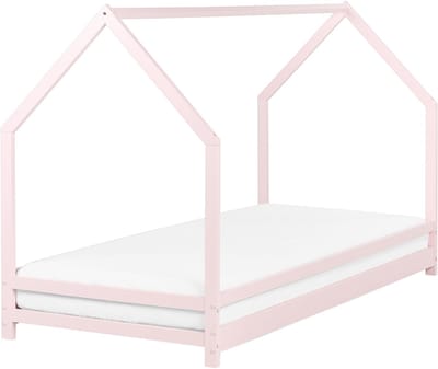 APPY - Kinderbed - Pastelroze - 90 x 200 cm - Dennenhout