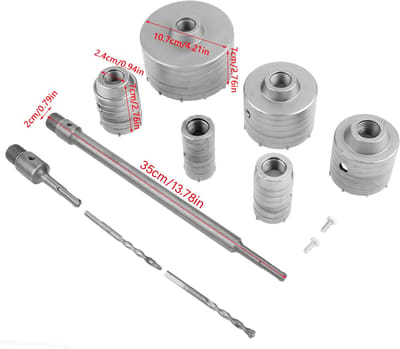 Onf3 Core Drill Bit Set - 10-delige boorset - gebruik - 35mm tot