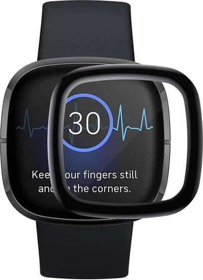 KELERINO. Screenprotector geschikt voor Fitbit Versa 3 / Sense - 3-pack