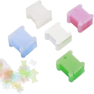 120 Stuks Plastic Spoelen met Bord voor Draad Winden - Ideaal voor Borduren en Handwerken