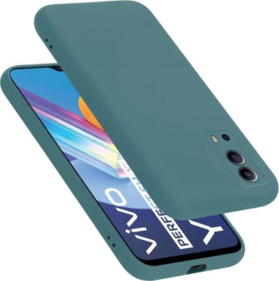 Cadorabo Hoesje geschikt voor Vivo Y52 5G / Y72 5G in LIQUID GROEN - Beschermhoes gemaakt van flexibel TPU silicone Case Cover