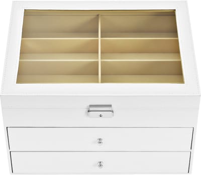 Brillen Opslag 3 Lagen Zonnebril Glazen Display Lade Brillen Toon Case Opbergdoos 34*25*19cm