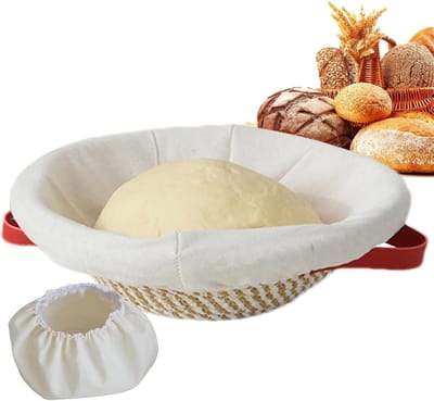 Rijsmand Brood - Broodmand Gisting - Brood Bakken - Met Dubbele Handgrepen - 23 x 9.5 cm - Niet gespecificeerd