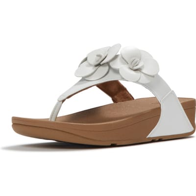 Fitflop Sandalen Lulu Bloem Teen-Post wit