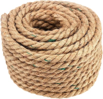 Natuurlijke Jute Touw 30M x 12MM, Dikke Gevlochten Manila, Ideaal voor Ambachten, Tuinieren en DIY Projecten