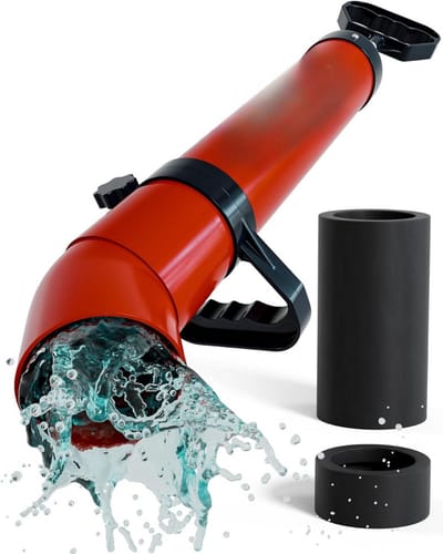 Zylo® Rioolontstopper - Ontstoppingsveer - Rioolveer - Rood - 59cm x 15cm x 12cm