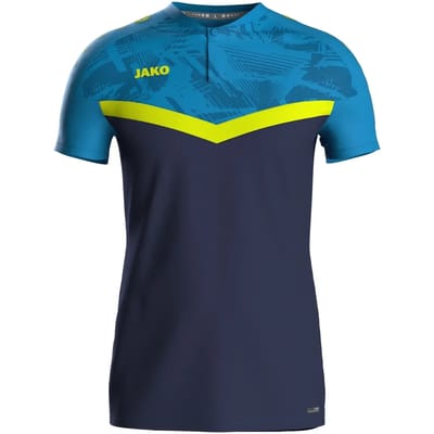 Jako Iconic Polo Heren - Marine / Jako Blauw / Fluogeel | Maat: 4XL