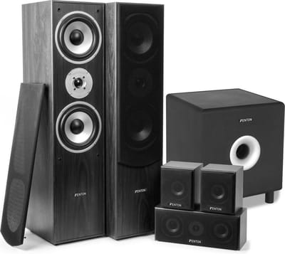 Surround set home cinema 5.0 - Fenton 1150 Watt met 200 Watt actieve 8'' subwoofer - Zwart