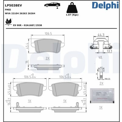 Remblokset DELPHI LP5038EV