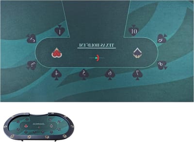 Poker Tafelkleed Vilt - Gokkleed Speeltafel - Casino Avond Organiseren - Waterdicht en Vlekbestendig - 274 x 142 cm - Groen