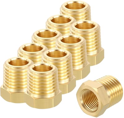 Dailygoods - 10 Pack Mannelijk naar Vrouwelijk Adapters Messing Constructie