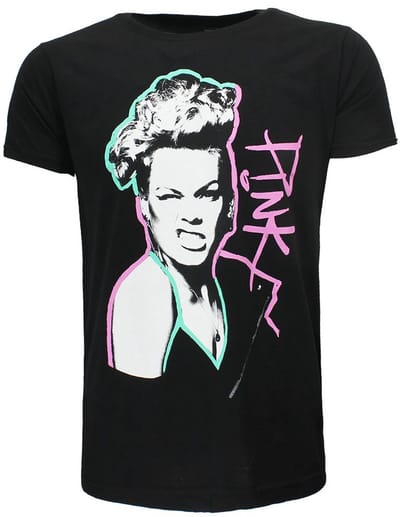 Pink Rock Pose Painting T-Shirt - Officiële Merchandise - S