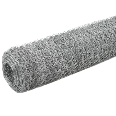 vidaXL - Kippengaas - 25x1,5 - m - gegalvaniseerd - staal - zilverkleurig