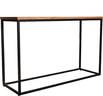 Bijzettafel 120cm duurzaam mangohout lichtbruin Osso industrieel side table