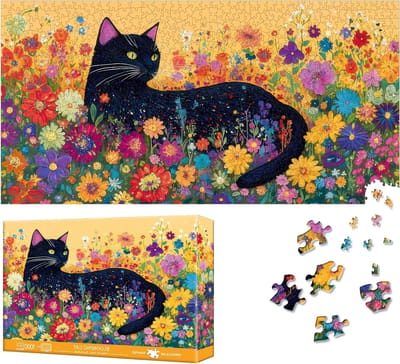Bloemrijke Puzzels voor Volwassenen - 1000 Stukken Jigsaw Puzzel, Uitdagend en Leuk voor Gezinnen, Perfect voor Decoratie en Cadeaus, 80 x 41 cm