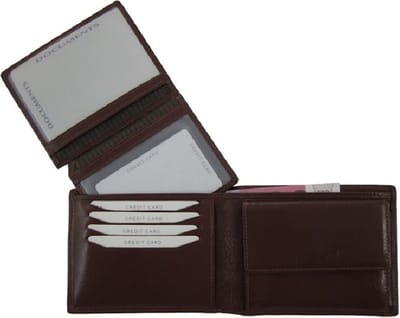 Portemonnee Plantaardig gelooid Rundleer Cognac Bruin met extra kaart clip