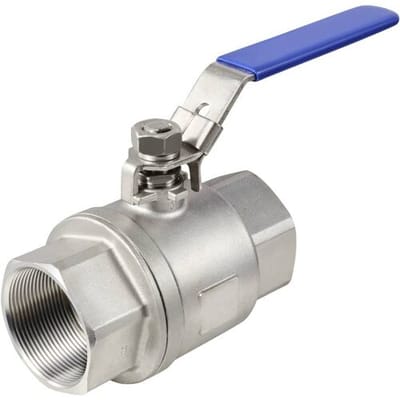 TRU COMPONENTS TC-2PC-DN50-316 TC-12770368 Standaard kogelkraan Schroefdraad (binnen): G2 64 bar (max) 1 stuk(s)