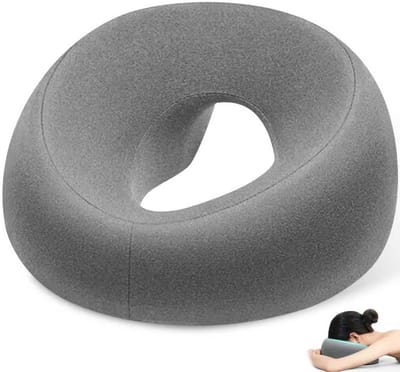 U-vormig Geheugen Schuim Massagekussen met Hoofdgat, Ademend Kussen voor Spa, Salons en Thuisgebruik, Perfect voor Ontspanning en Comfort