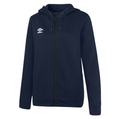 Umbro Dames/Dames Club Vrije tijd Hoodie met volledige rits (Marine / Wit)