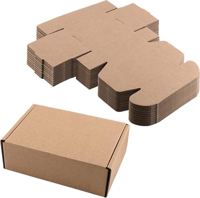 Set van 30 Kleine Kartonnen Verzenddozen 15 x 10 x 5 cm, Bruine Golfkarton Dozen voor Verzending en Opslag
