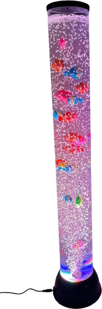 Twinkle Toys Snoezel waterzuil - Met vissen die zwemmen - RGB LED's - 80 cm