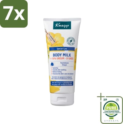 7 x Kneipp - Body milk - Special Care - Met 10 % ureum - Voor zeer droge & gevoelige huid - 200 ml - Grootverpakking - Intensieve Verzorging - Droge Huid - Gevoelige Huid - Hydraterende Bodymilk - Ureum