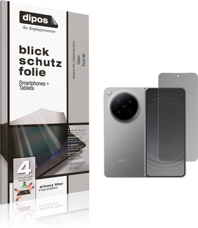 dipos – Matte Privacy Screenprotector geschikt voor Oppo Find N6 Aussenseite | Anti-Spy Beschermfolie