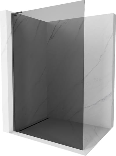 Mexen Kioto L Douchewand Walk-in 110 x 200 , grafiet, geborsteld gun gray - 800-110-103-66-40