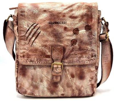 Hillburry Leren Crossbodytas Wolverine - gewassen leer - (bxhxd) ca. 26cm x 28cm x 7cm