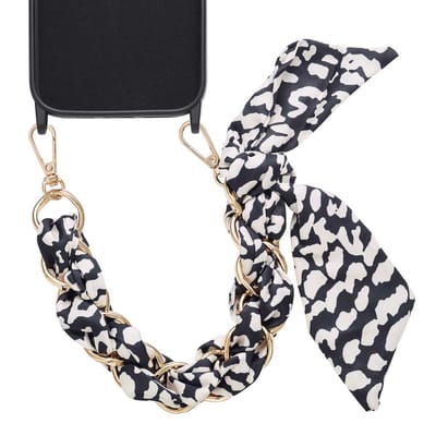 Selencia Universeel Luxe polskoord - Telefoon Ketting - GSM Koord - Zwart