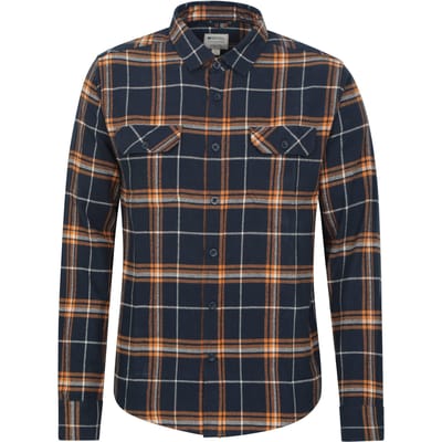 Mountain Warehouse Heren Overhemd met lange mouwen in molton (Helder Blauw)